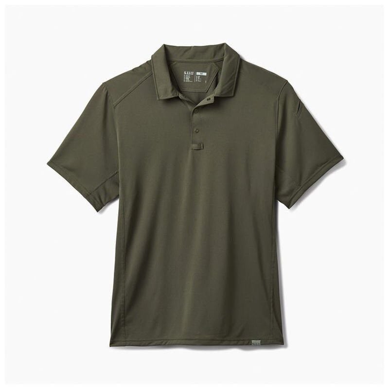 5.11 PARAMOUNT CREST POLO KISA KOL YESIL TISORT