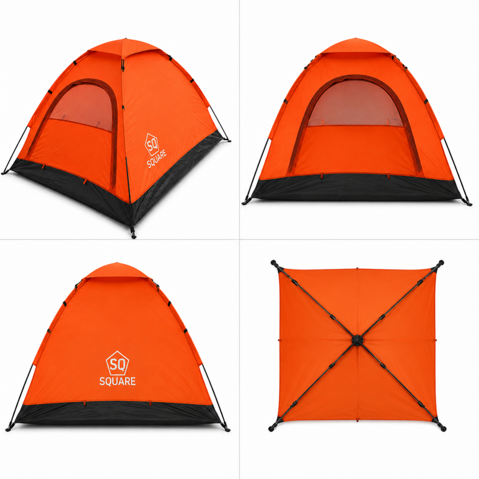 SQUARE GANGES 2 DARK ORANGE CADIR