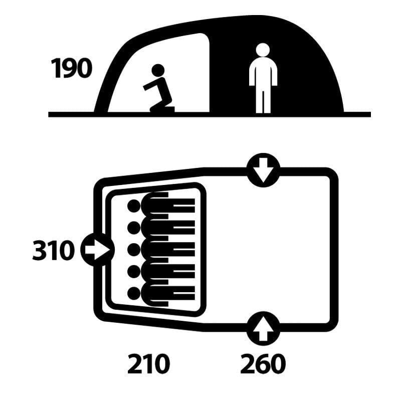 HUSKY Boston 5 Dural Kişilik Çadır