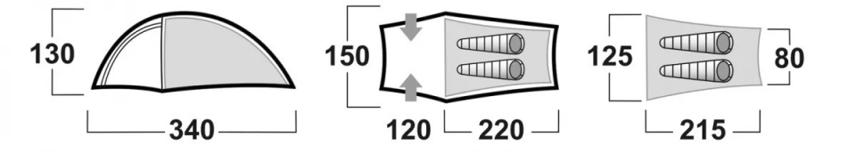 HUSKY Bronder 2 Kişilik Çadır
