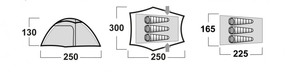 HUSKY Sawaj Triton Yeşil 3 Kişilik Çadır