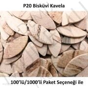 Ahşap Bisküvi Kavela NO:20 Lamel Yaprak 100 Adet