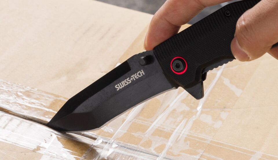 G10 Folding Knife-Black TiNi