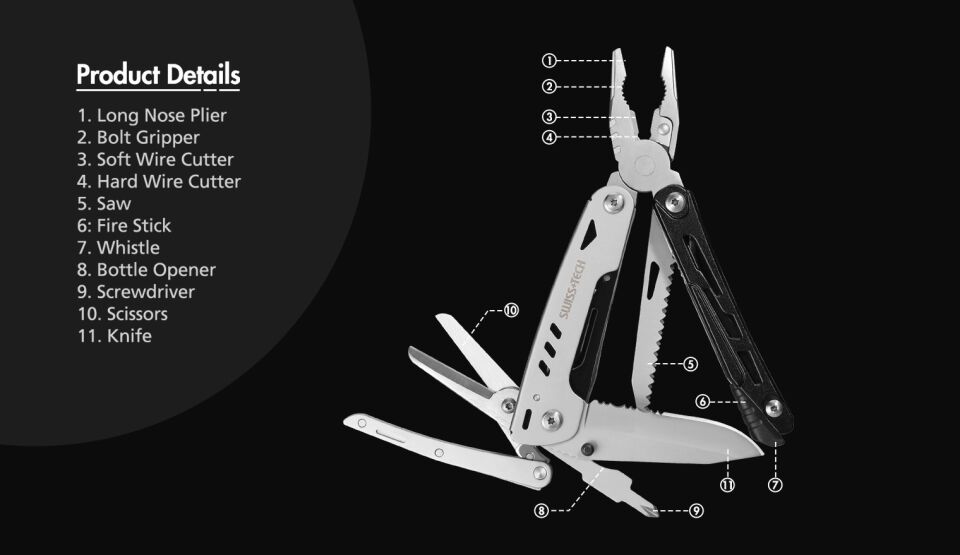 SwissTech 11-IN-1 Multi-Tools
