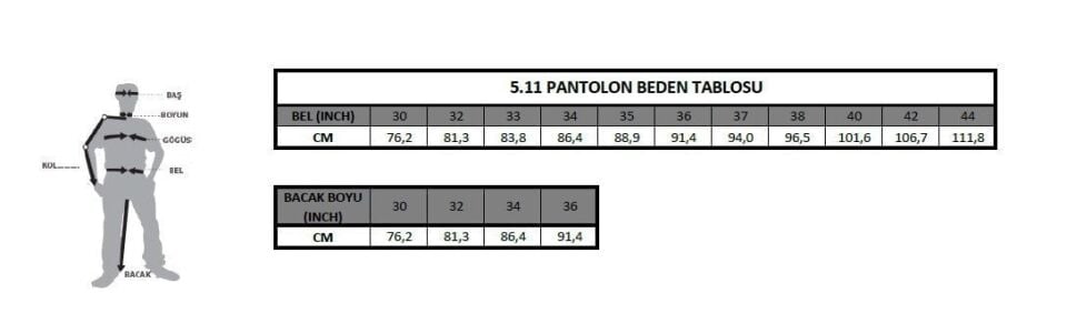 5.11 PATROL RAIN SIYAH PANTOLON