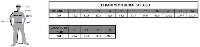 5.11 TACTICAL RIPSTOP TDU PANTOLON SIYAH