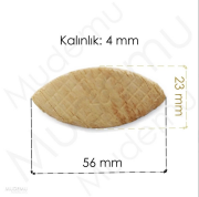 Ahşap Bisküvi Kavela NO:20 Lamel Yaprak (1000'li Kutu)