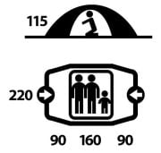 HUSKY Burton Yeşil 2+1 Kişilik Çadır