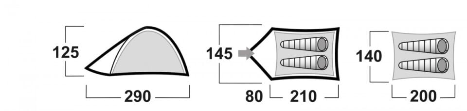 HUSKY Bizam Yeşil Classic 2 Kişilik Çadır